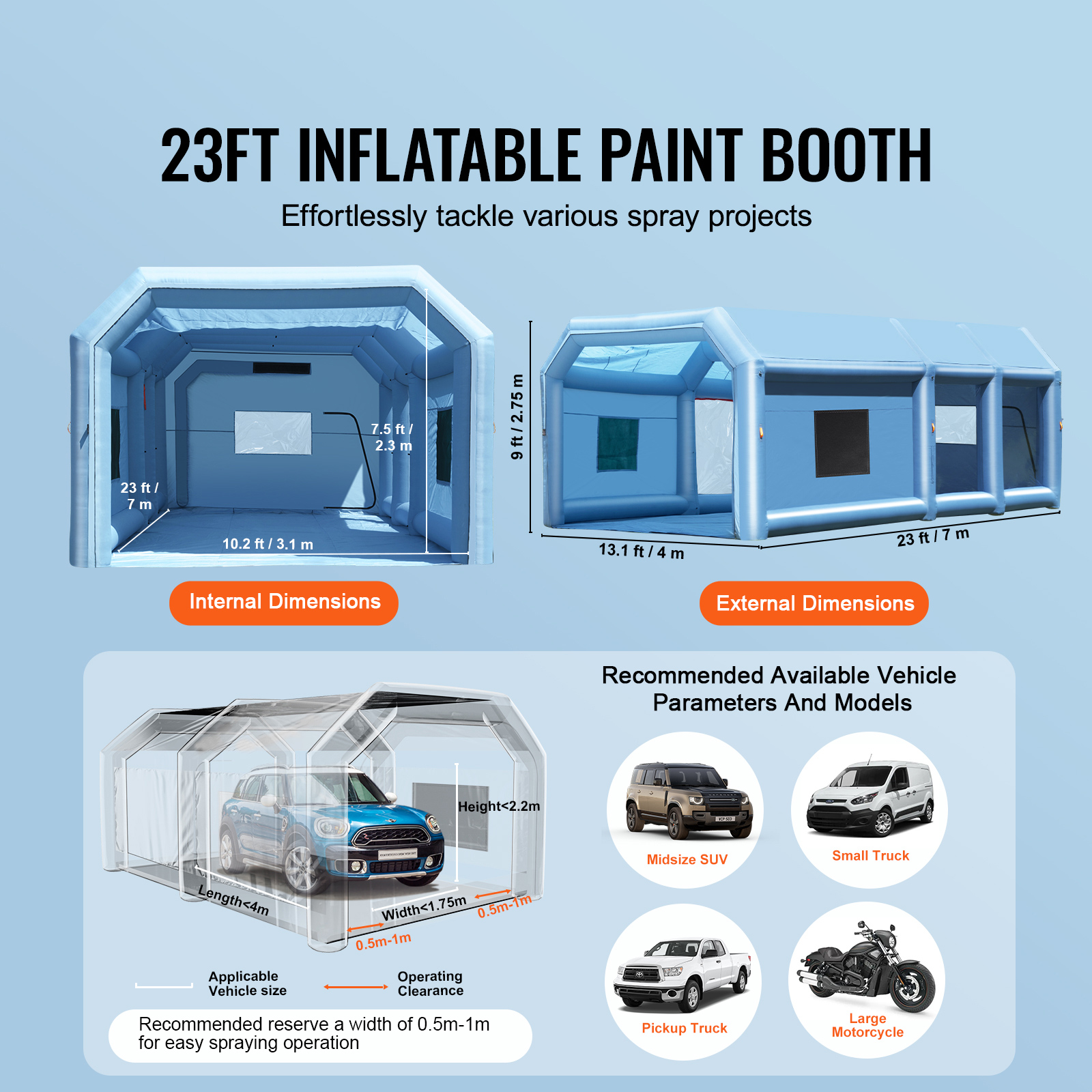 SucceBuy Inflatable Paint Boot - Inflatable Paint Booth 评论和价格