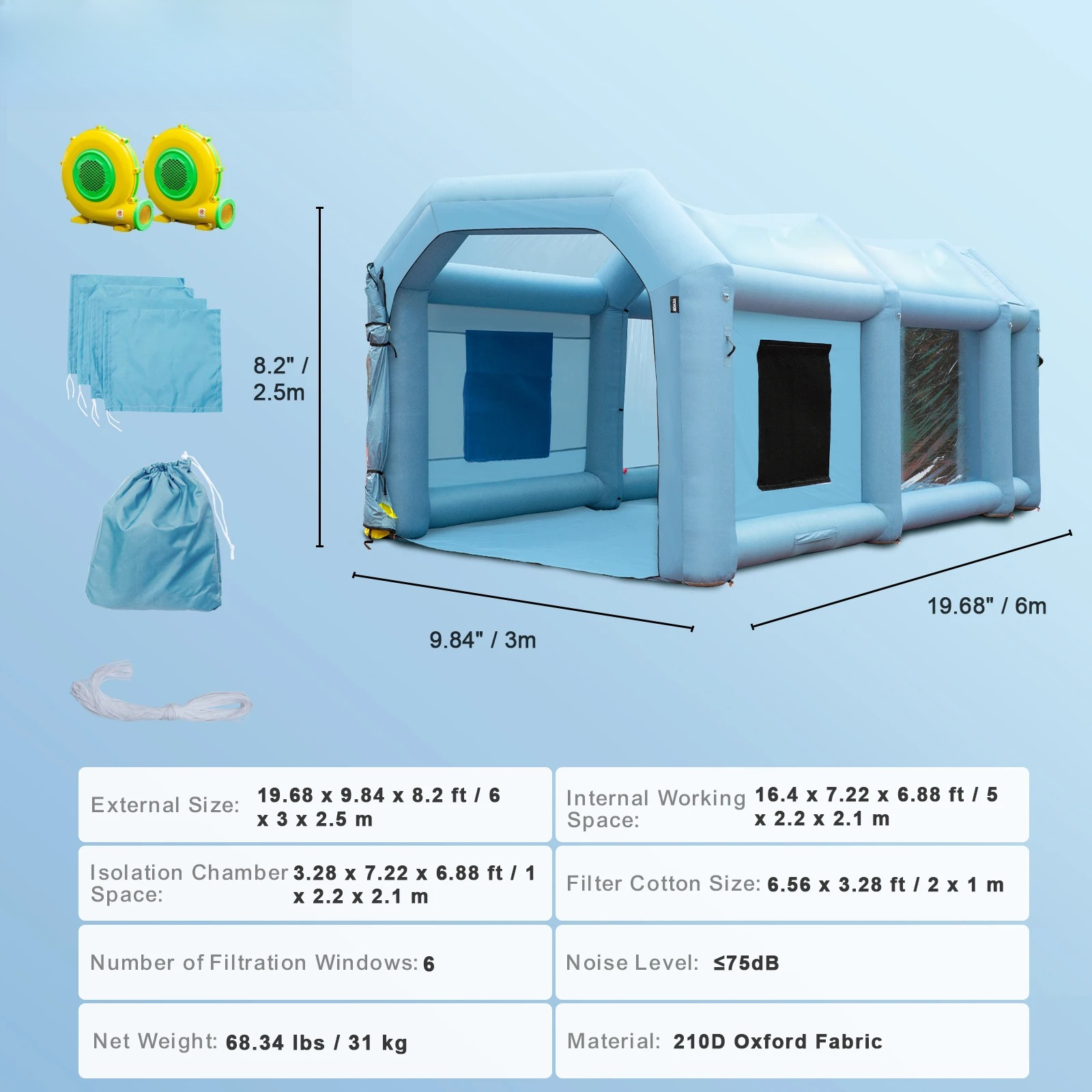 Paint Booth with Blowers Infla - Inflatable Paint Booth 评论和价格